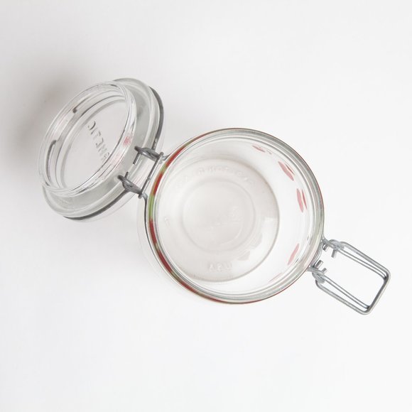 Vintage Hermetic Sweets Candy Stash Jar Hearts Carlton Glass Storage w/ Lid 3/4L - Picture 6 of 16